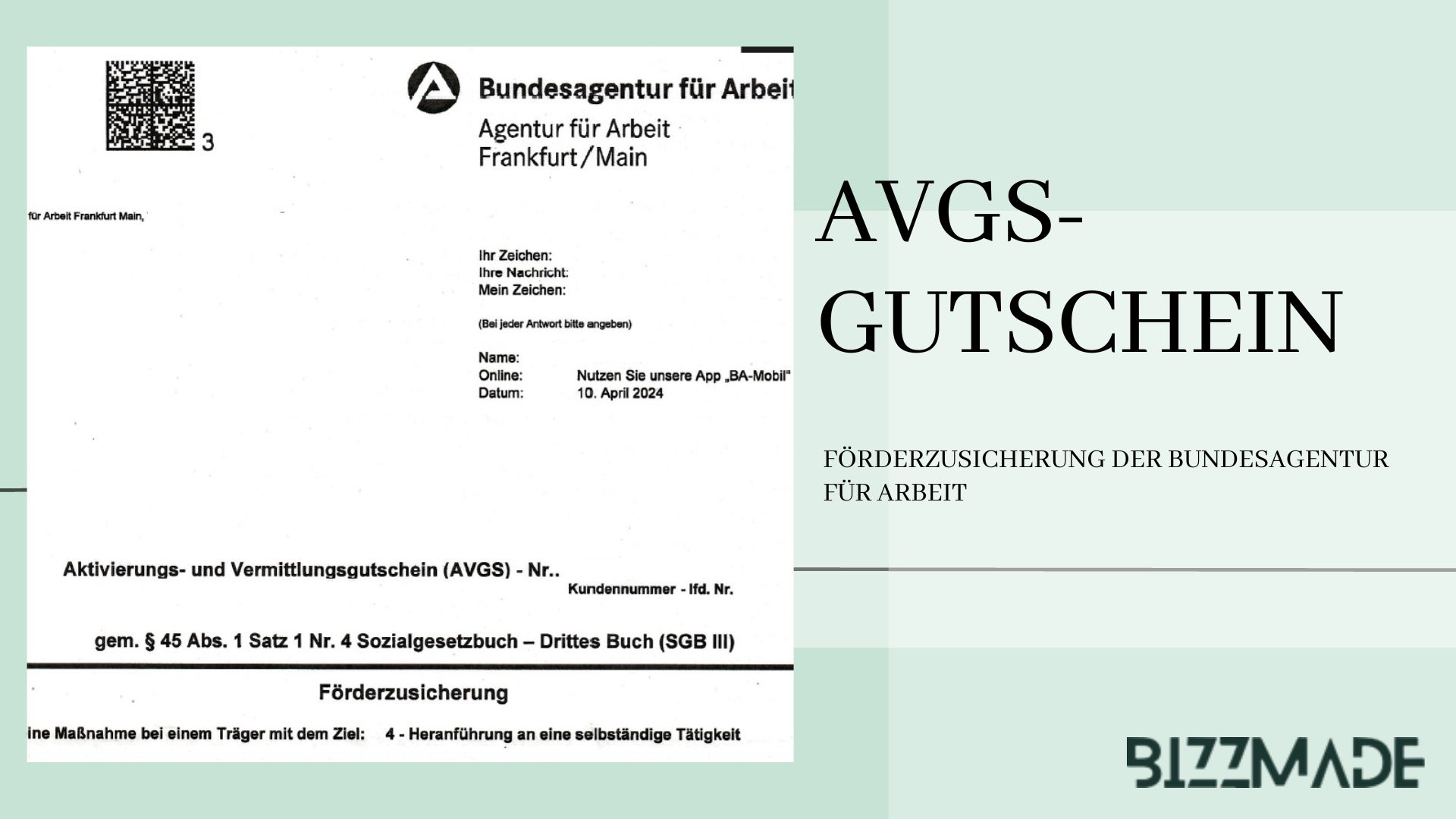 AVGS Beispiel - Agentur für Arbeit